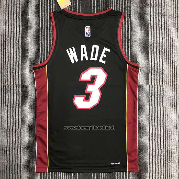 Maglia Miami Heat Victor Dwyane Wade #3 Icon Nero